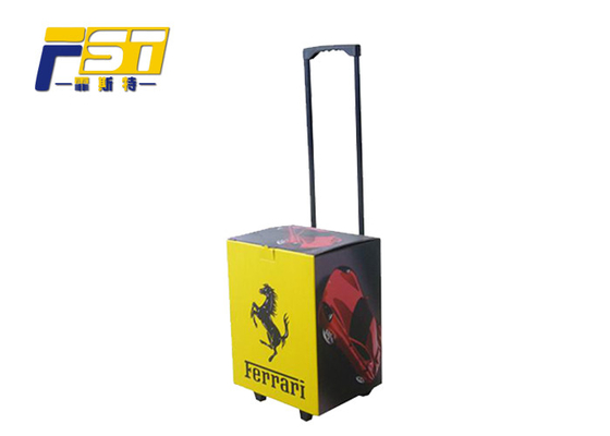 Portable Square Corrugated Box Trolley Matte And Glossy Lamination Printing Handling