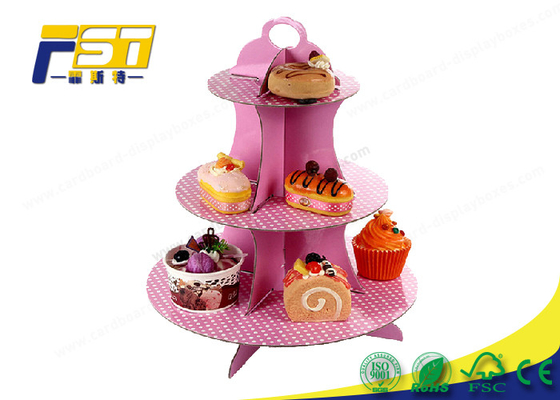 Custom Tiered Cardboard Cake Display Full Color Printing For Cake Retail Stores