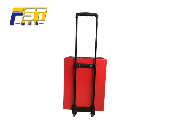 UV Coating Corrugated Box Trolley Easy Advertising With Long Patch Handles
