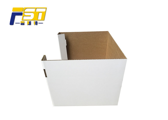 Wihite Card Paper Corrugated Custom Carton Boxes For Cosmetics / Garments