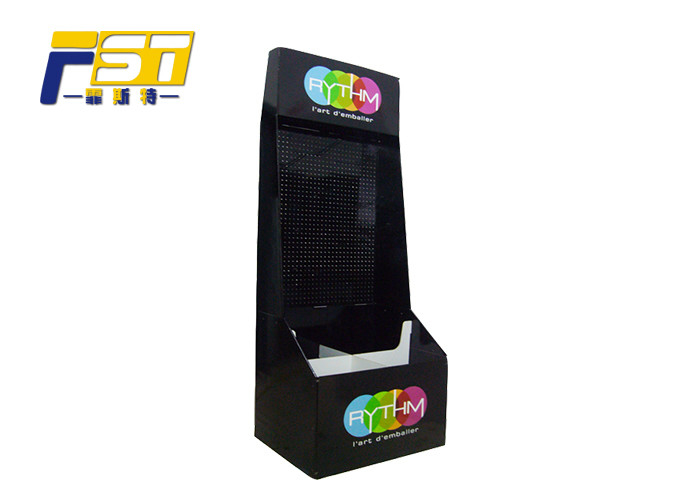 High Durability Cardboard Promotional Stands Full Color Printing With Plastic Hooks