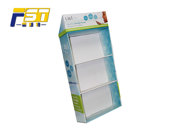 Corrugated Paperboard Counter Hook Display Stand Durable Environment Friendly