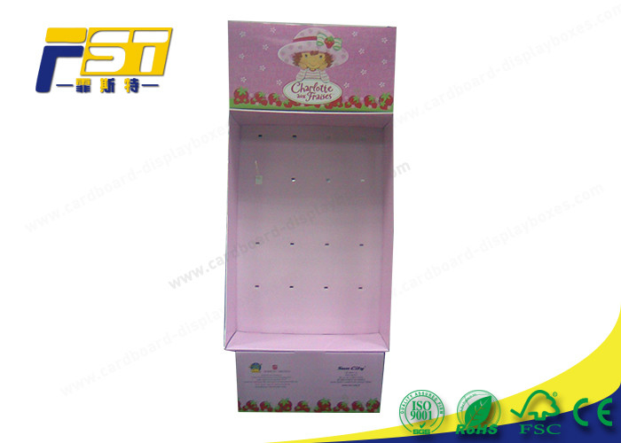 Supermarket Retail Pop Displays Stand Cardboard Paper Hanging Toys With Hook