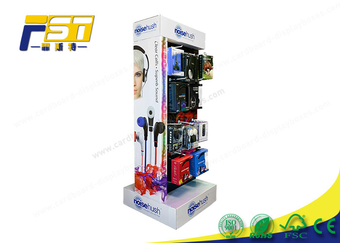 Offset Printing Cardboard POP Displays For Cell Phone Accessory Retail Promotion