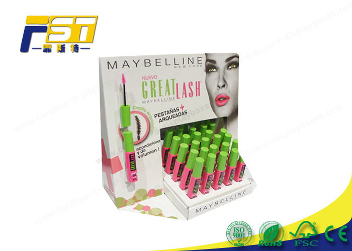 Cosmetic Cardboard Table Display Stands , Retail Cardboard Display Boxes With CMYK Printing