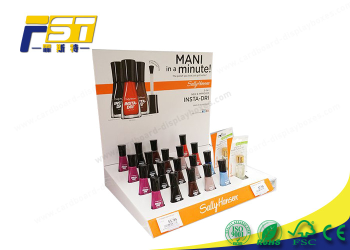 Cosmetic Cardboard Table Display Stands , Retail Cardboard Display Boxes With CMYK Printing