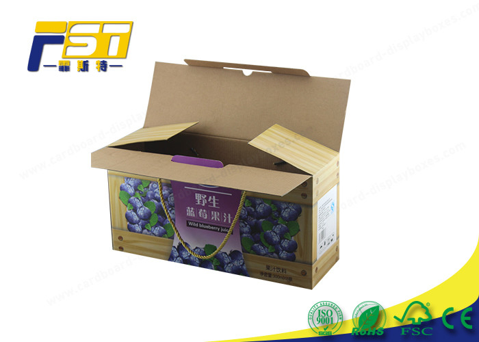 Printing Folding Colored Corrugated Boxes Custom Logo For Fruit Package Carton