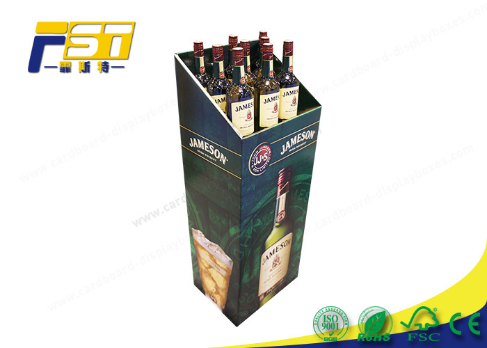 Removable Header Cardboard Dump Bins Recycling Customized For Drinks Retails