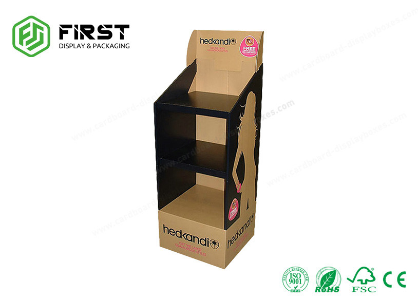 3 Tiers Easy Assembly Cardboard Floor Displays , Corrugated Display With CMYK Printing