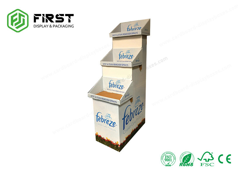 3 Tiers Easy Assembly Cardboard Floor Displays , Corrugated Display With CMYK Printing