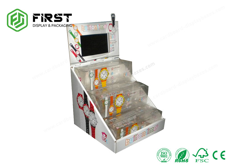 Customized Printing Cardboard Counter Display Boxes , Light Weight Cardboard Table Display Stands