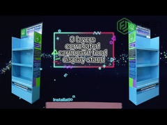 Custom Made Cardboard POP Display Foldable Corrugated Paper Floor Display Shelf