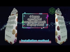 Custom Retail Cardboard Display POS Foldable Corrugated Cardboard Floor Display Shelf