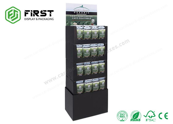 Customized Offest Printing Supermarket Retail Snack Cardboard Paper Floor Display Shelf Rack