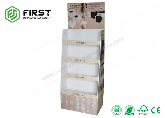 Waterproof Corrugated Display Rack Retail Foldable Cardboard Floor Displays