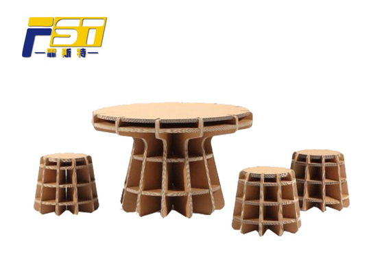 Light Weight Cardboard Commercial Display Furniture Full Color Printing For Promotion