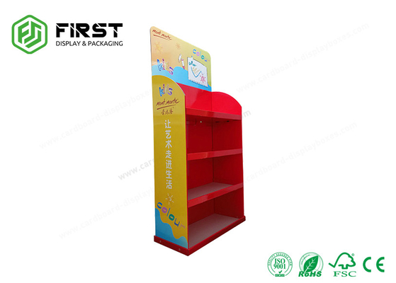 Four Layers Damp Proof Cardboard Retail Display Stands For Advertising