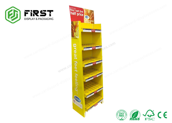 Custom Made Recyclable Corrugated Paper Floor Stand Display For Advertising