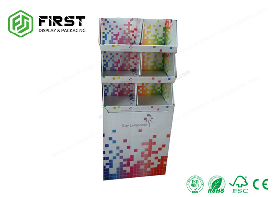 Customized Printing Recyclable Cardboard POP Displays , Retail Floor Paper Displays For Supermarket