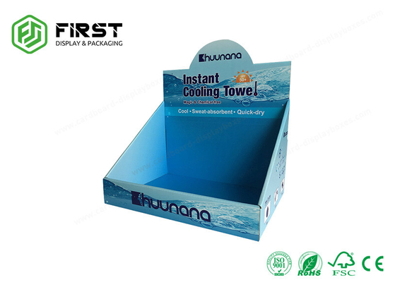 Offest Printing Custom Recycled Retail Display Boxes Cardboard , Portable Cardboard Counter Display
