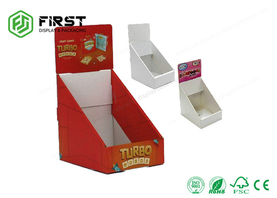 Easy Assembly Retail Corrugated Paper PDQ Display Boxes Custom Made Logo Printing