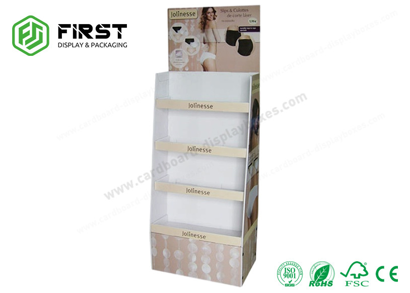 POP Carton Floor Stand Custom Logo Printing Retail Foldable Corrugated Cardboard Display Rack