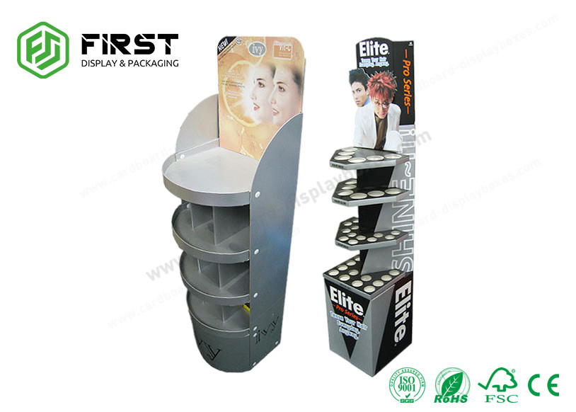 Custom Retail Printed POP Cardboard Cosmetic Display Paper Carton Floor Display Stand