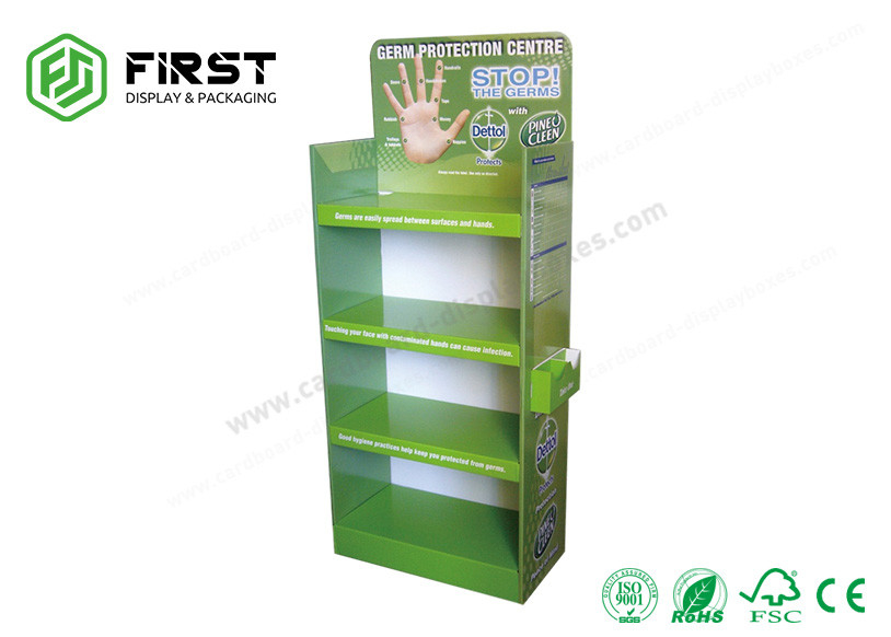 Customized Cardboard Box Displays Shelf Pop Up Corrugated Floor Display