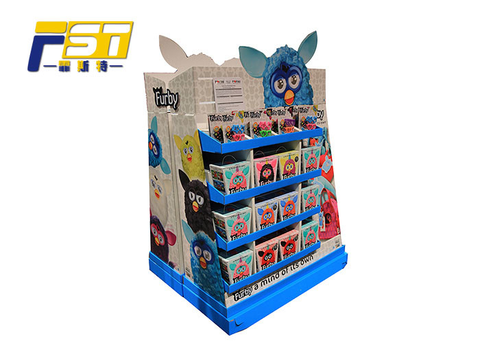 Multi Sides 3 Layers Recyclable Colored Printing Cardboard Pallet Display For Toys