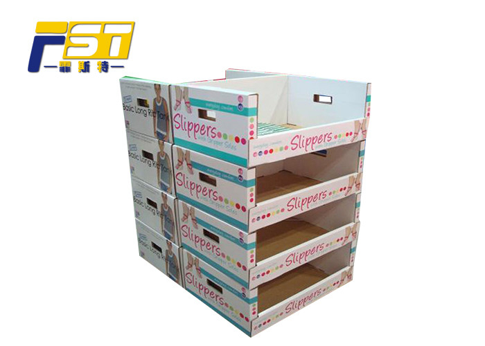 Easy Assembling Cardboard Pallet Display Double Side Portable 4C Offset Printing