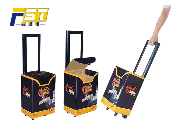 Eco - Friendly Mobile Folding Box Trolley Silk Screen Printing With Large Capacity