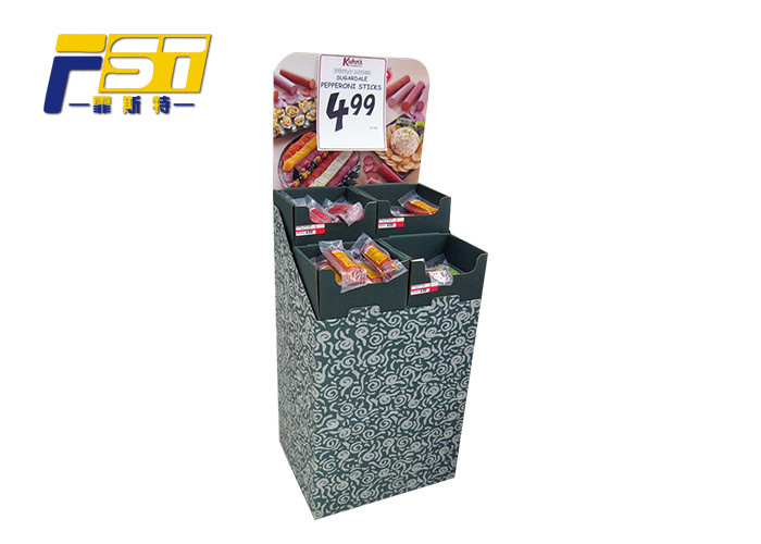 Recycled Paper Cardboard Dump Bins , Easy Carrying Corrugated Dump Bin Display