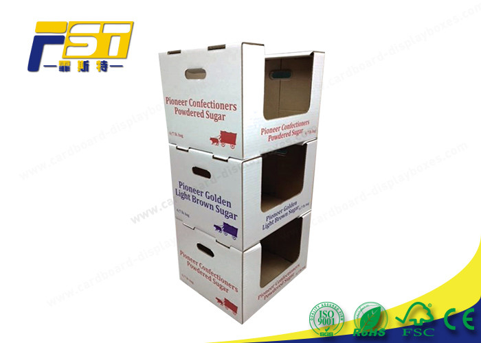 Custom Color Printed Recycled Paper Cardboard Dump Displays Store Promotion Applied