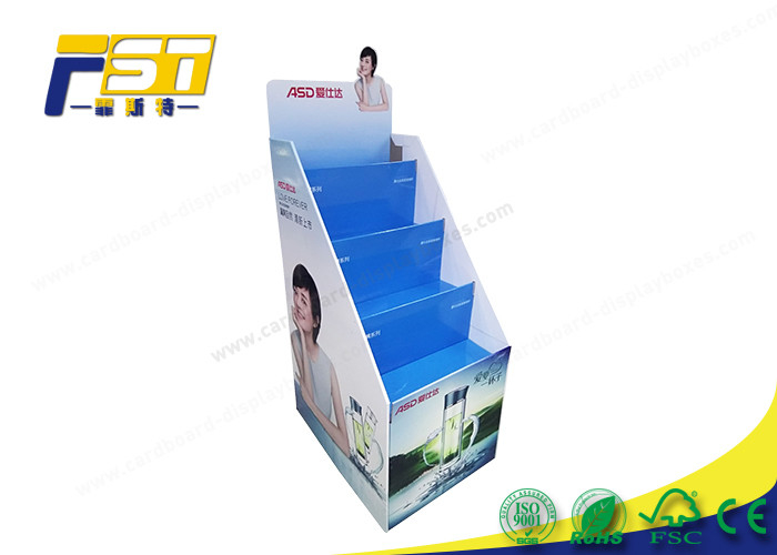 Retail Promotional Cardboard Dump Bins 4C Color Printed 100% Recyclable Easy Assembling