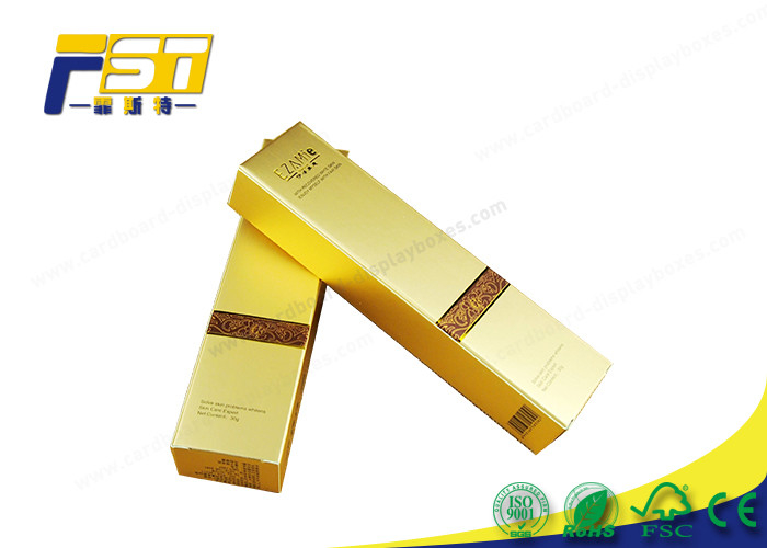 High End Paper Colored Corrugated Boxes Folding Gold Stamping For Cosmetic Products