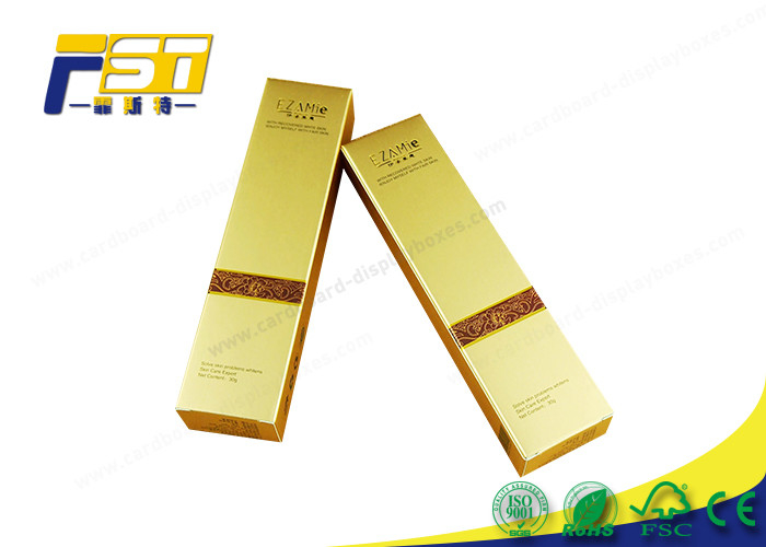 High End Paper Colored Corrugated Boxes Folding Gold Stamping For Cosmetic Products