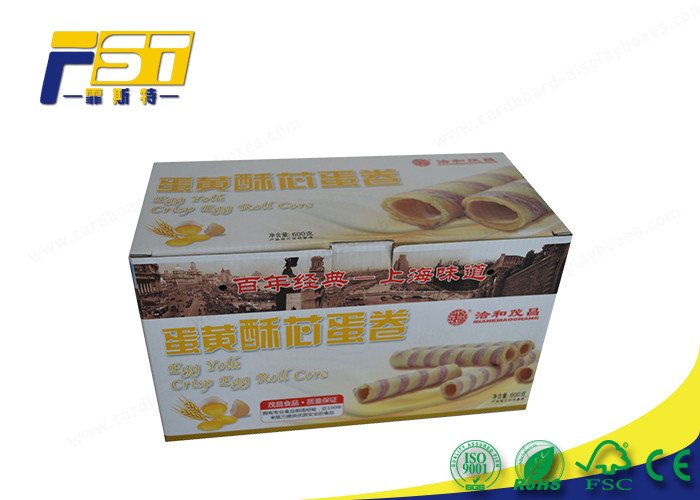 Custom CMYK Printed Colored Corrugated Shipping Boxes Food Paper Material