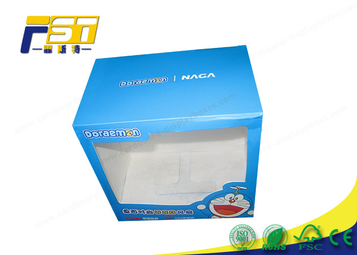 Glossy Printed Color Paper Cardboard Packing Boxes Full Color With Clear PVC Window