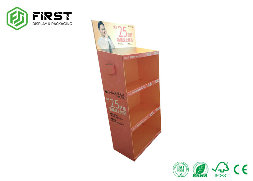 Matte Lamination Cardboard Floor Displays , Easy Advertising Cardboard Display Racks