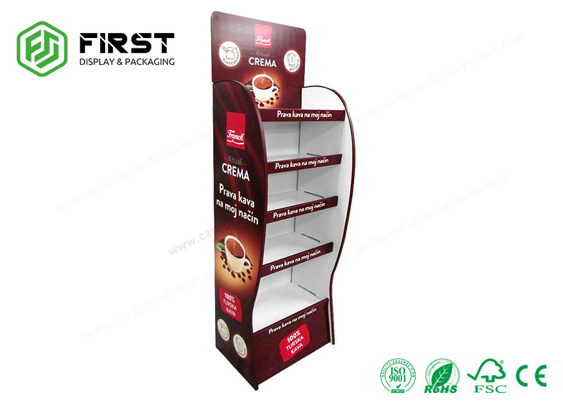 Easy Assembly Retail Corrugated Cardboard Display Floor Potato Chips Display Racks