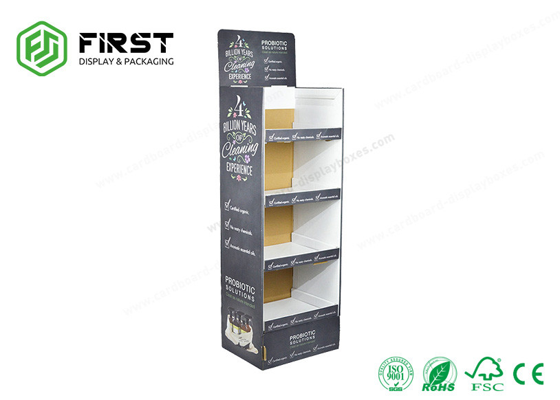 OEM Logo Printed Cardboard Floor Displays Easy Assembly For Supermarket Promotion
