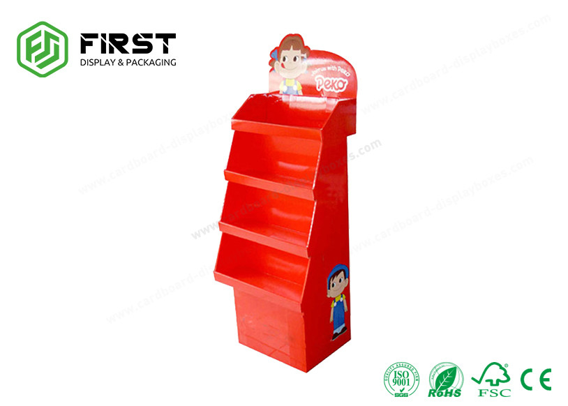 Recycled Paper Custom Corrugated Cardboard Display Stands With High Quality Printing