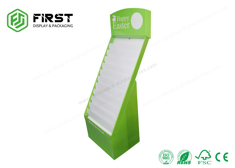 Supermarket Promotion Customized Printing Portable Corrugated Carton Floor Cardboard Display Stand