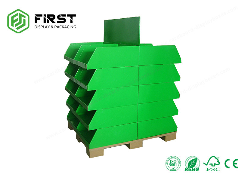 Recyclable Customized Color OEM Creative POP Advertising Corrugated Floor Display Stand