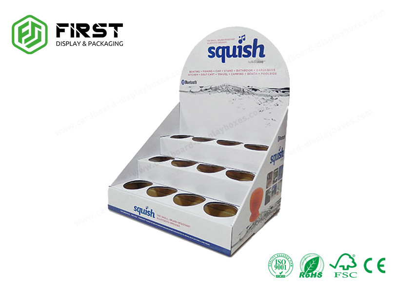 Custom Printed Recyclable Retail Promotion Cardboard Counter Display Boxes With Holes