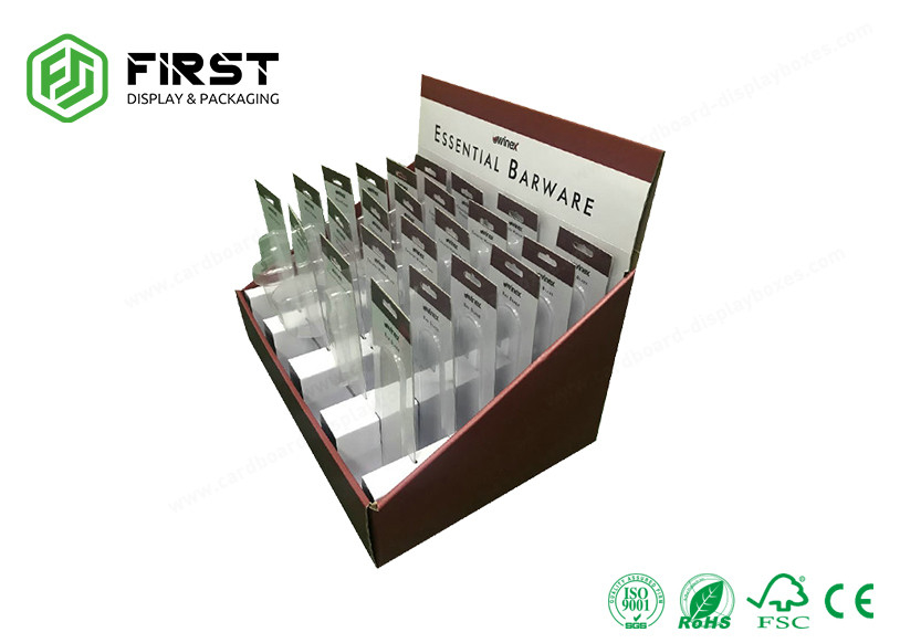 POP Customized Printing Foldable Cardboard Counter Display CDU Display Box For Retail Store