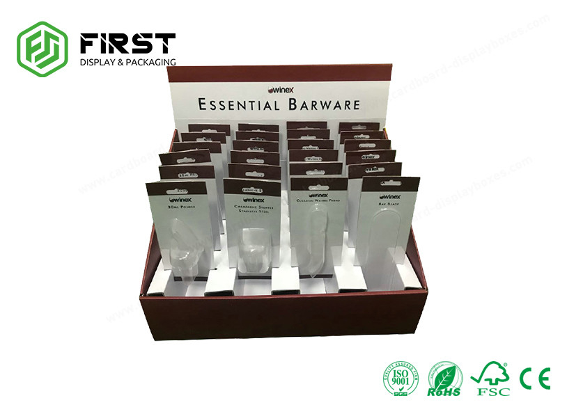 POP Customized Printing Foldable Cardboard Counter Display CDU Display Box For Retail Store