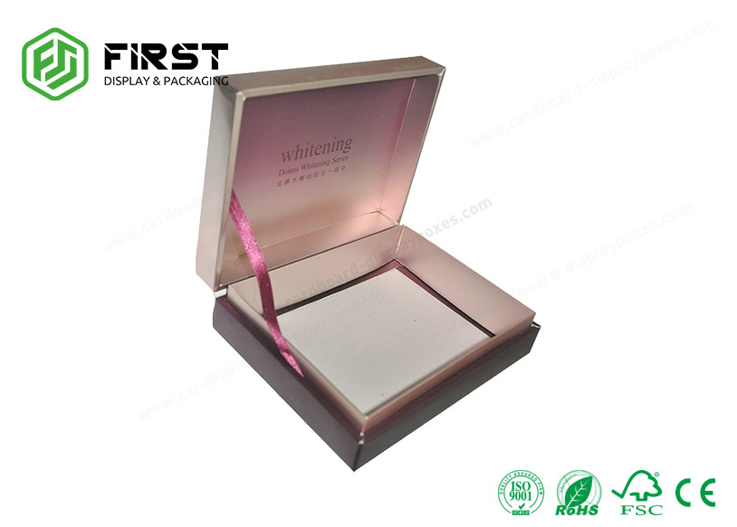 Recycled Cardboard High End Gift Boxes Customized Book Shape Rigid Gift Box For Cosmetics