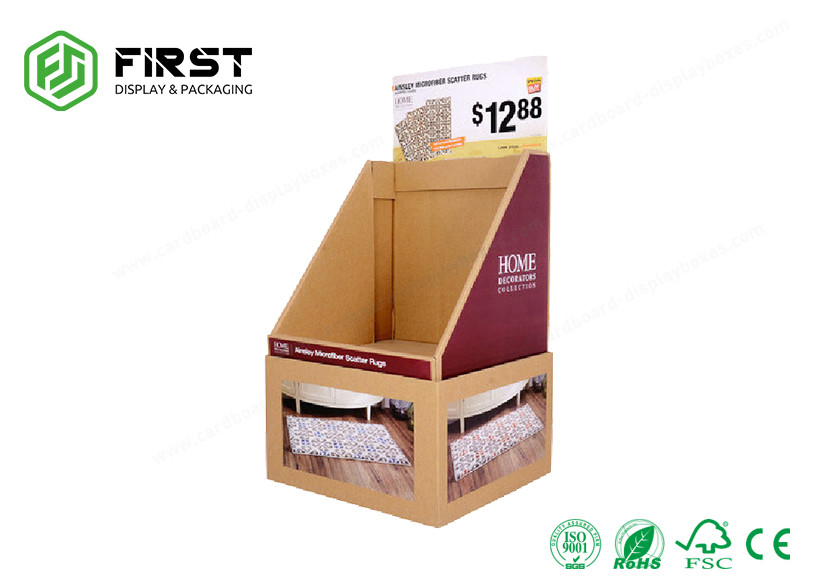 Easy Assembly Custom Made Logo Printing Retail Corrugated Paper PDQ Display Boxes