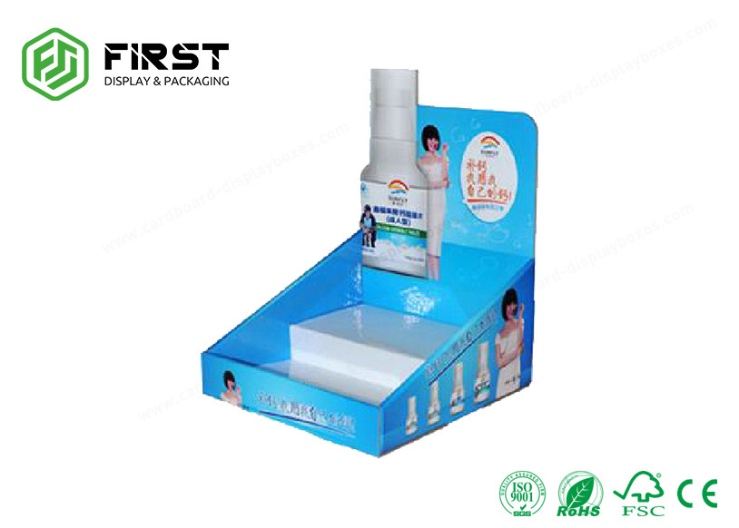 Retail Color Printed POP Cardboard Display Box Customized Recycled Table Top Display Stand